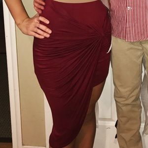 High Low Cinched Side Skirt (WORN ONCE!)